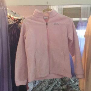 Light pink Columbia zip up sweater